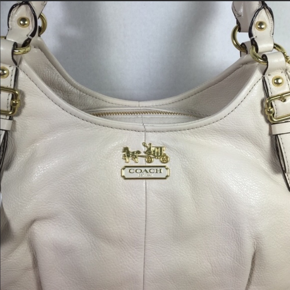 Coach Madison Abigail white genuine leather hobo - Picture 8 of 8